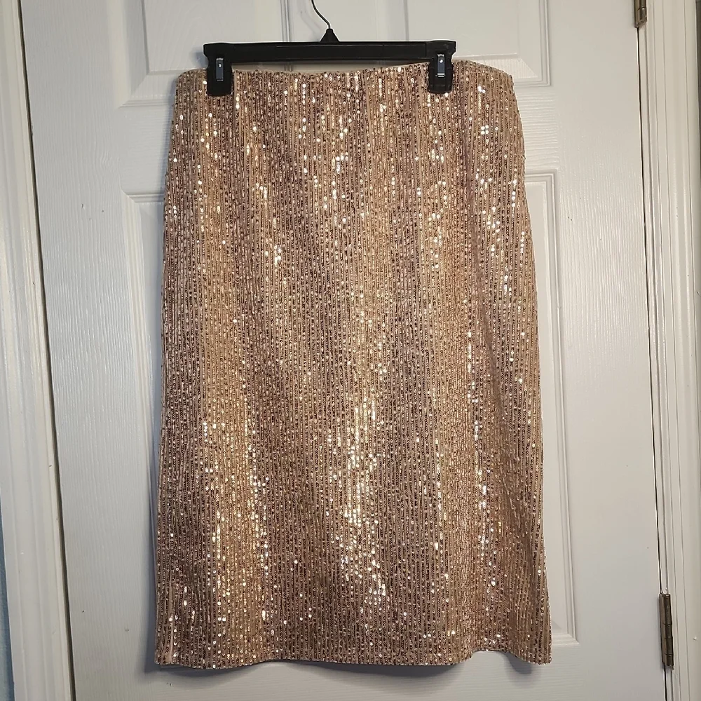 MESSINI XL Sequin Gold Skirt - Picture 1 of 7